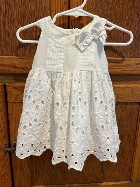 Mayoral White Baby Dress with Decorative Bow